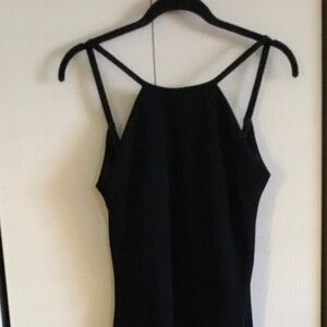 Calvin Klein Black Halter Low Back Maxi Dress